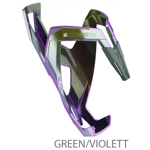 Koszyk na bidon Elite Custom Race+ Shiny Green Violet