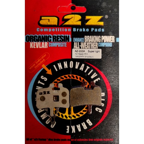 A2Z Silver Hayes HFX MAG / HFX 9 / MX1 hydraulic AZ-200A semi-metallic brake pads.