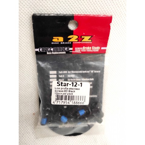 Brake disc screws black 12pcs A2Z Star-12-1