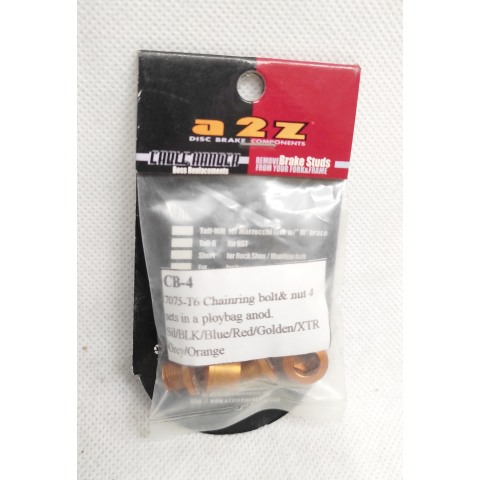A2Z crank bolts orange anodized CB-4