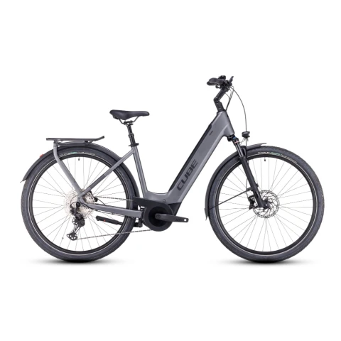 Rower E-Bike Cube TOURING HYBRID EXC 625WH Easy Entry Grey'n'Metal