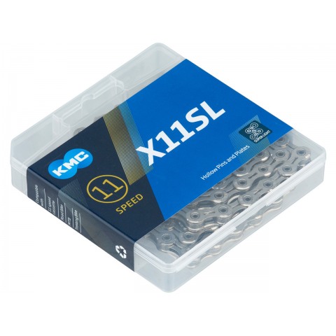 KMC X11SL SuperLight x118 silver 11 s + clip chain