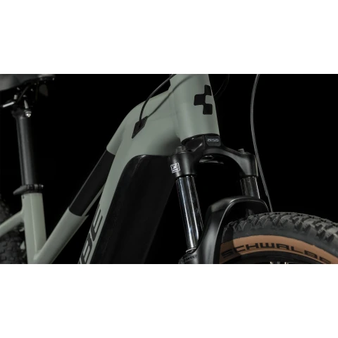 Rower E-Bike MTB Cube REACTION HYBRID PERFORMANCE TRAPEZE FRAME 500 Swampgrey`n`Black