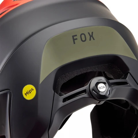 Kask rowerowy Fox Racing Dropframe Pro NYF MIPS - MTB Helmet orange flame