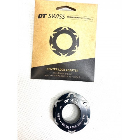 DT Swiss adapter for mounting IS 6 bolt discs to Centerlock hubs