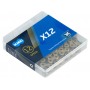KMC X12 Ti-N x126 black-gold 12 s chain + pin