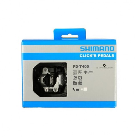 Pedały Shimano LX PD-T400 Click'R platformy SPD czarne + bloki SH56-45435