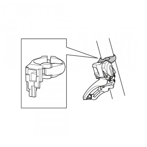 Adapter przerzutki przedniej Shimano XT / XTR Di2 SM-FD905-H High Clamp-52464